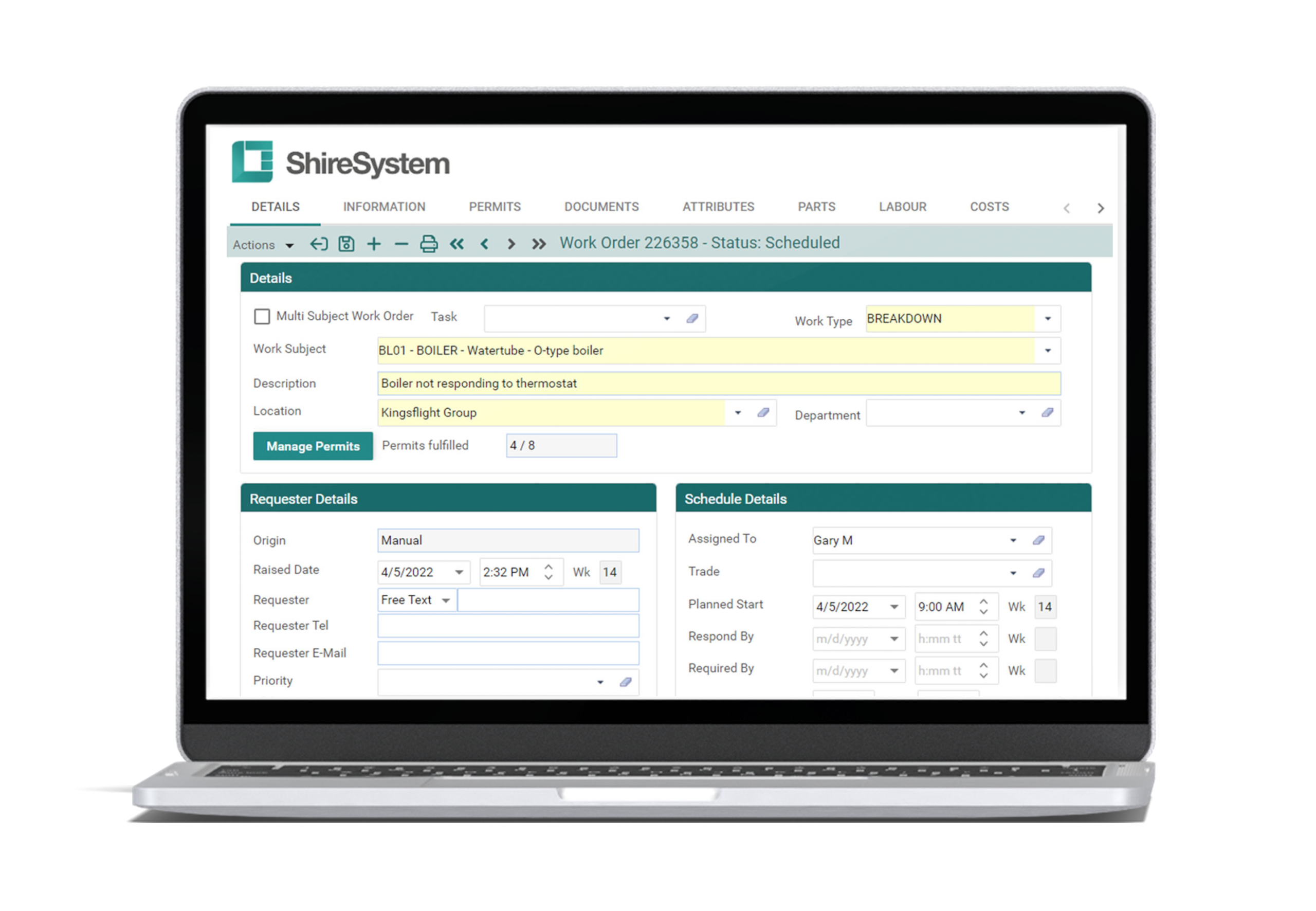 Shiresystem Home Dashboard