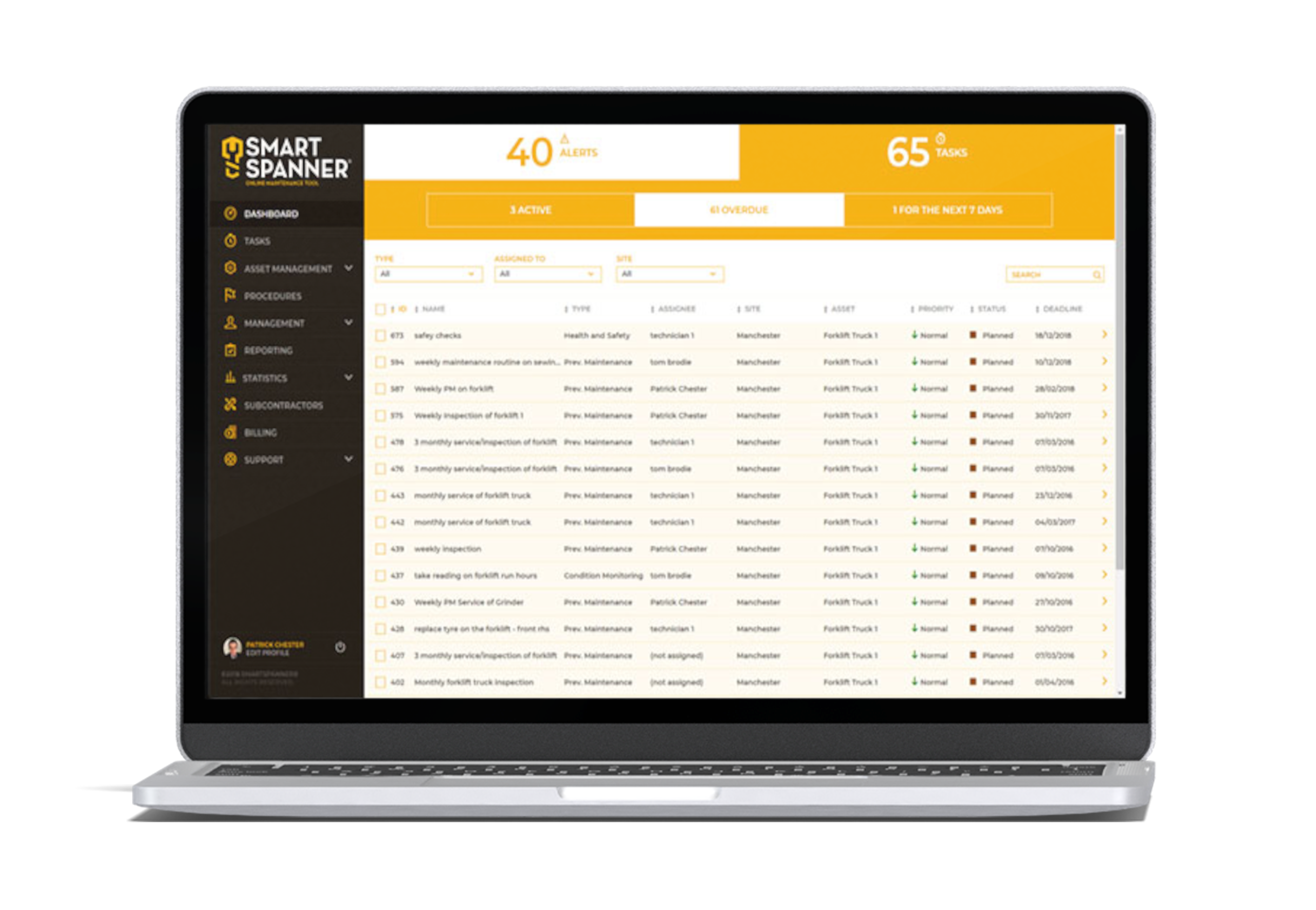 Maintenance Dashboard