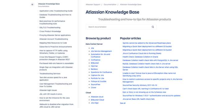 Atlassian knowledge base